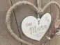 Preview: Holzschild mit Jute-Hoop "Danke Mama 1" mit individueller Gravur