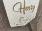 Preview: Holzschild Wimpel "Henry" mit individueller Gravur aus Holz
