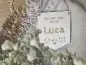 Preview: Holzschild Wimpel "Luca" mit individueller Gravur aus Holz