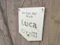 Preview: Holzschild Wimpel "Luca" mit individueller Gravur aus Holz