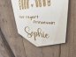 Mobile Preview: Holzschild Wimpel "Sophie" mit individueller Gravur aus Holz