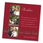 Preview: Hochzeit Danksagungskarte quadratisch 125 mm 210 Kerstin Manuel rot