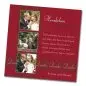 Preview: Hochzeit Danksagungskarte quadratisch 125 mm 210 Kerstin Manuel rot