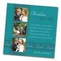 Preview: Hochzeit Danksagungskarte quadratisch 125 mm 210 Kerstin Manuel blau