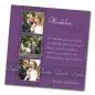 Preview: Hochzeit Danksagungskarte quadratisch 125 mm 210 Kerstin Manuel lila