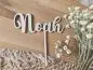 Preview: Cake Topper Schriftzug "beliebiger Text, Schriftart 2" Lasercut aus Holz