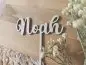 Preview: Cake Topper Schriftzug "beliebiger Text, Schriftart 2" Lasercut aus Holz