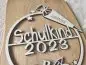 Preview: Cake Topper Schriftzug "Einschulung / Schulkind 5" Lasercut mit Gravur