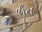 Preview: Cake Topper Schriftzug "Geburtstag 3 Drei" Lasercut aus Holz