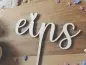 Preview: Cake Topper Schriftzug "Geburtstag 1 Eins" Lasercut aus Holz