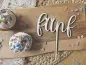 Preview: Cake Topper Schriftzug "Geburtstag 5 Fünf" Lasercut aus Holz