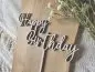 Preview: Cake Topper Schriftzug "Geburtstag Happy Birthday 11" Lasercut