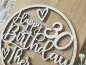 Preview: Cake Topper Schriftzug "Geburtstag Happy Birthday 12" Lasercut