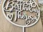 Preview: Cake Topper Schriftzug "Geburtstag Happy Birthday 12" Lasercut