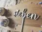 Preview: Cake Topper Schriftzug "Geburtstag 7 Sieben" Lasercut aus Holz