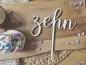 Preview: Cake Topper Schriftzug "Geburtstag 10 Zehn" Lasercut aus Holz Preview: Cake Topper Schriftzug "Geburtstag 10 Zehn" Lasercut aus Holz