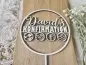 Preview: Cake Topper Schriftzug "Konfirmation 5" Lasercut aus Holz