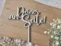 Preview: Cake Topper Schriftzug "Hochzeit 6" SET Lasercut