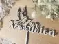 Preview: Cake Topper Schriftzug "Kommunion 1" Lasercut aus Holz