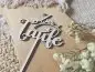 Preview: Cake Topper Schriftzug "Taufe 1" Lasercut aus Holz