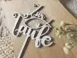 Preview: Cake Topper Schriftzug "Taufe 1" Lasercut aus Holz