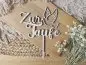 Preview: Cake Topper Schriftzug "Taufe 2" Lasercut aus Holz