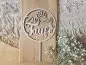 Preview: Cake Topper Schriftzug "Taufe 3" Lasercut aus Holz