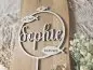 Preview: Cake Topper Schriftzug "Taufe 4" Lasercut aus Holz