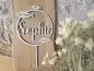 Preview: Cake Topper Schriftzug "Taufe 4" Lasercut aus Holz