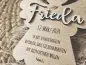 Preview: Engel Taufe mit individueller Lasergravur und Schriftzug "Frieda"