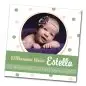 Preview: Geburtskarte Babykarte quadratisch 125 mm 210 Estella grün