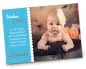 Preview: Geburtskarte Babykarte DIN A6 A5 quer Larissa blau