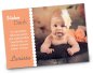Mobile Preview: Geburtskarte Babykarte DIN A6 A5 quer Larissa orange