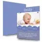 Preview: Geburtskarte Babykarte DIN A6 A5 hoch Emily blau