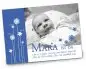 Preview: Geburtskarte Babykarte DIN A6 A5 quer Mara blau