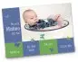 Preview: Geburtskarte Babykarte DIN A6 A5 quer Matteo blau