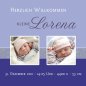Preview: Geburtskarte Babykarte quadratisch 125 mm 210 Lorena blau