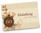 Preview: Geburtstag Einladungskarte DIN A6 A5 quer Else beige