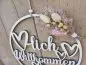 Preview: Lasercut Hoop "Willkommen 4" mit individuellem Laserschnitt Preview: Lasercut Hoop "Willkommen 4" mit individuellem Laserschnitt