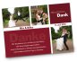 Preview: Hochzeit Danksagungskarte DIN A6 A5 hoch Mia Mike rot