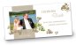 Mobile Preview: Hochzeit Danksagungskarte DIN Lang quer Linda Bill braun
