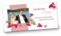 Mobile Preview: Hochzeit Danksagungskarte DIN Lang quer Linda Bill rot