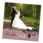 Mobile Preview: Hochzeit Danksagungskarte quadratisch 125 mm 210 Ina Ingo rosa