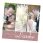 Preview: Hochzeit Danksagungskarte quadratisch 125 mm 210 Achim Inga rosa