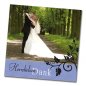 Mobile Preview: Hochzeit Danksagungskarte quadratisch 125 mm 210 Ina Ingo blau