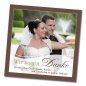 Mobile Preview: Hochzeit Danksagungskarte quadratisch 125 mm 210 Melanie Tommy braun
