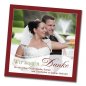 Preview: Hochzeit Danksagungskarte quadratisch 125 mm 210 Melanie Tommy rot
