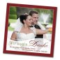 Preview: Hochzeit Danksagungskarte quadratisch 125 mm 210 Melanie Tommy rot