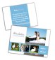 Preview: Hochzeit Danksagungskarte DIN A6 A5 quer Julia Michael blau