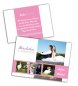 Preview: Hochzeit Danksagungskarte DIN A6 A5 quer Julia Michael rosa
